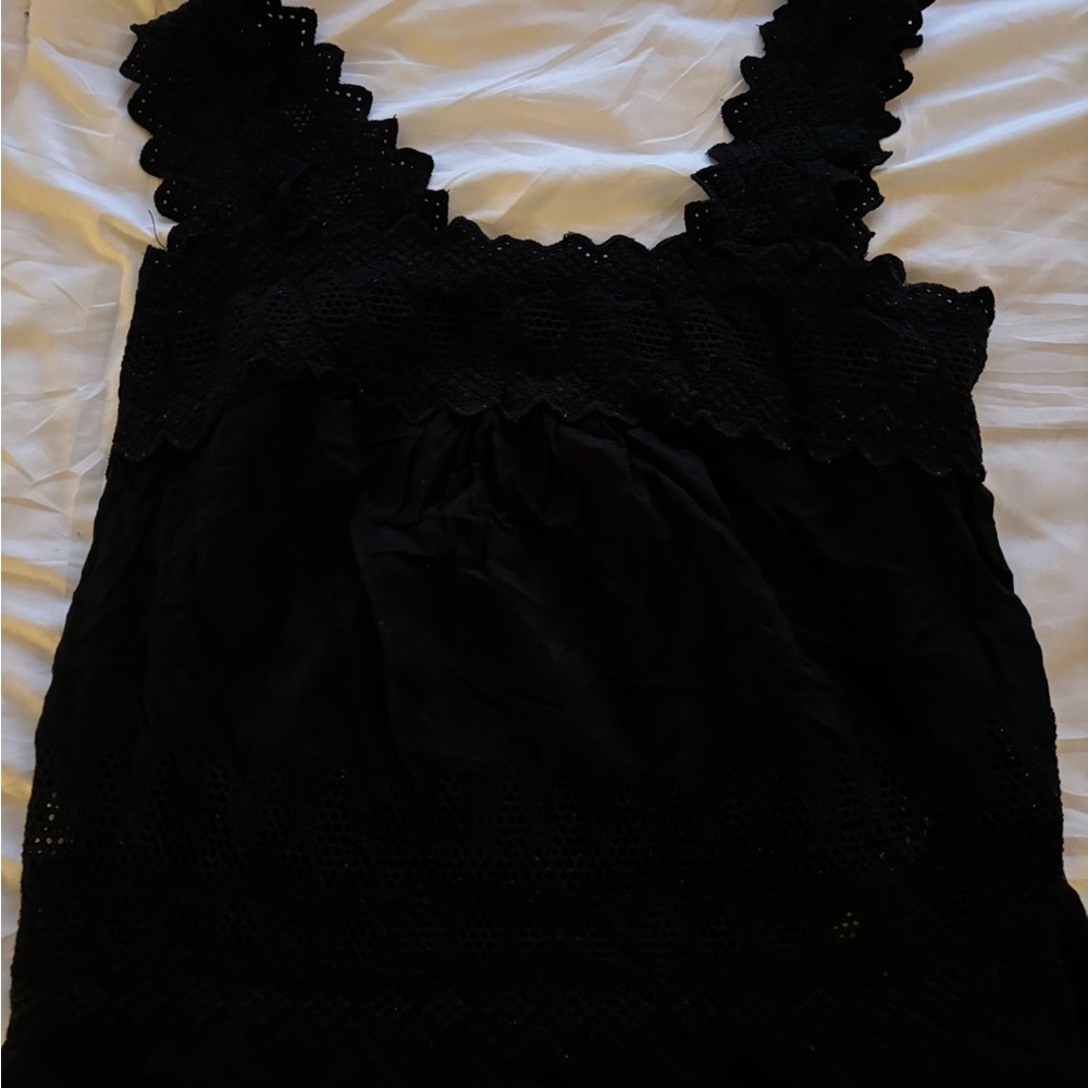 Old Navy Black Lace Detail Top
